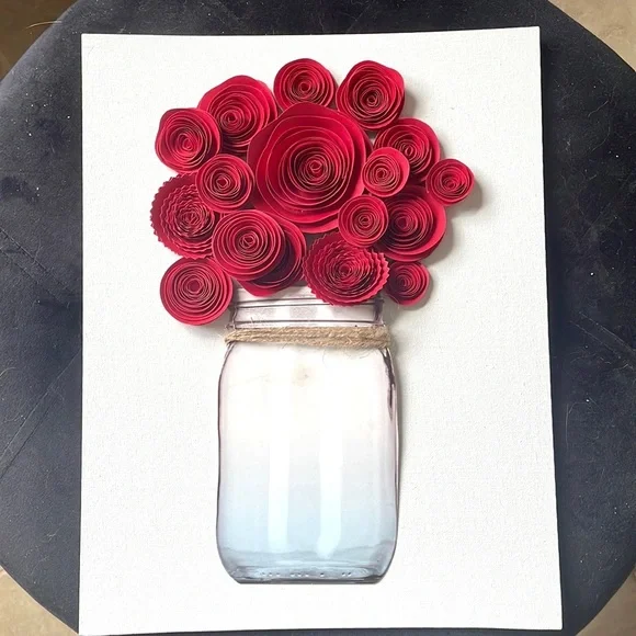 11x14 Forever flowers 3D rose flower wall art - Picture 3 of 3